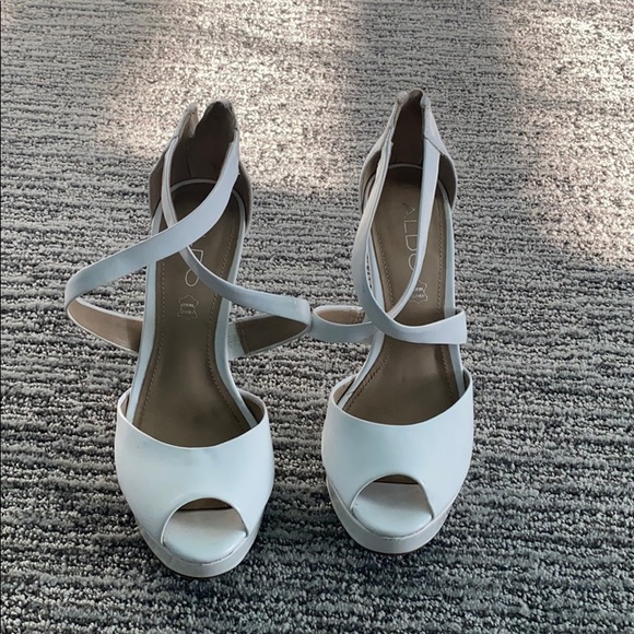 aldo white high heels
